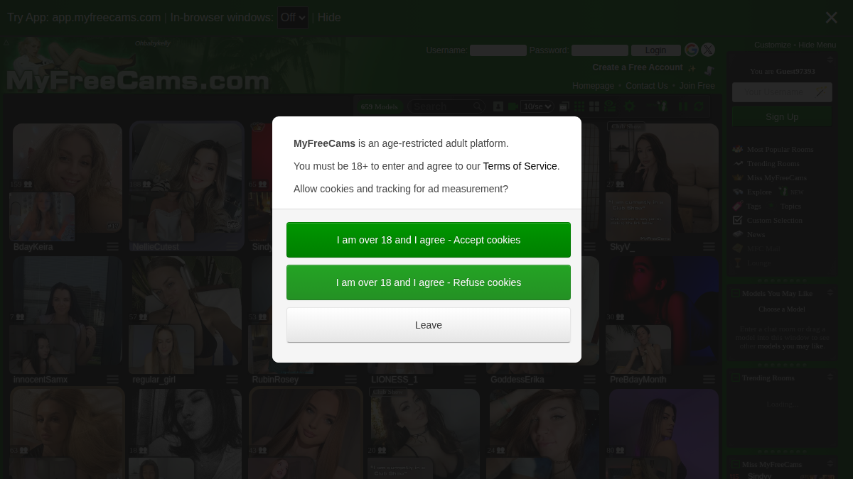 MyFreeCams · Previzualizare